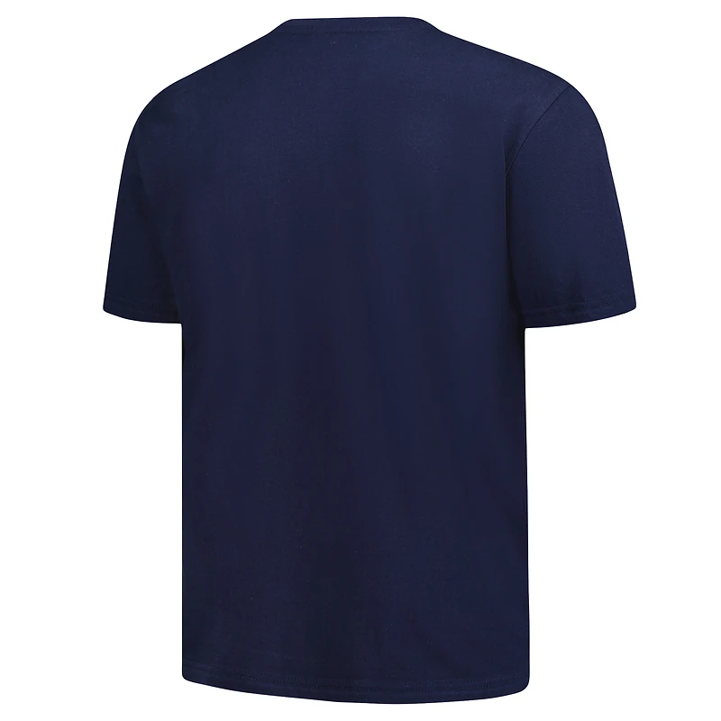 T-shirt américain bleu marine pour homme, grand et gabarit, New York Mets