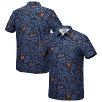 Polo de performance Reyn Spooner noir New York Mets Cooperstown Pua pour homme