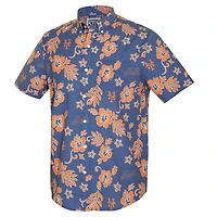 Haut à boutons en mélange de trois matières Reyn Spooner bleu New York Mets Cooperstown Kekai Performance pour homme