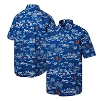 Chemise boutonnée Reyn Spooner bleue New York Mets Kekai pour hommes