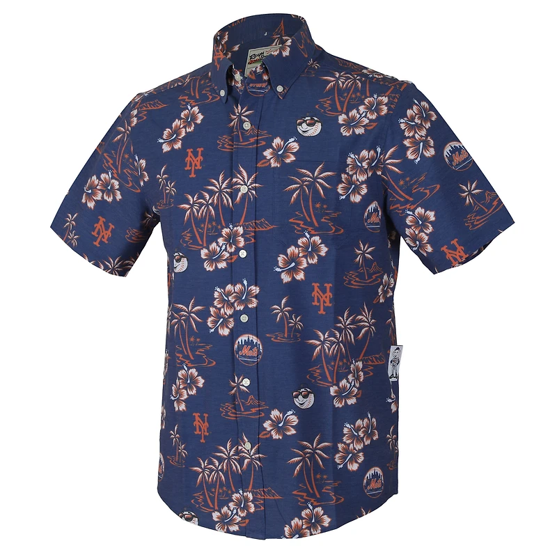 Chemise boutonnée Reyn Spooner Royal New York Mets Grandes Tailles Kekai Performance Tri-Blend pour homme