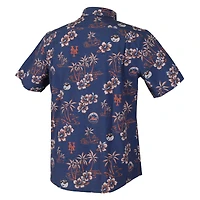 Men's Reyn Spooner Royal New York Mets Big & Tall Kekai Performance Tri-Blend Button-Down Shirt