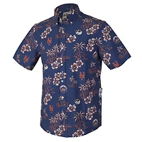 Men's Reyn Spooner  Royal New York Mets Kekai Performance Button-Down Tri-Blend Top