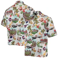Chemise boutonnée scénique Reyn Spooner pour homme des Mets de New York, blanc