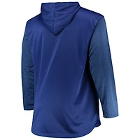 Men's Royal/Heathered Royal New York Mets Big & Tall Wordmark Club Pullover Hoodie