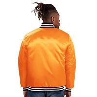 Men's Starter Orange New York Mets Cross Bronx Fashion Satin Full-Snap Varsity Jacket