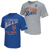 Men's Starter  Royal/Heather Gray New York Mets Two-Pack T-Shirt Set