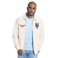 Men's Starter  White New York Mets Franchise Lightweight Full-Zip Jacket