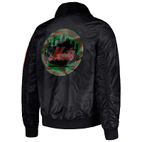 Men's Starter x Ty Mopkins Black New York Mets History Month Satin Full-Zip Jacket