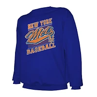 Sweat-shirt ras du cou léger Stitches Royal New York Mets pour homme
