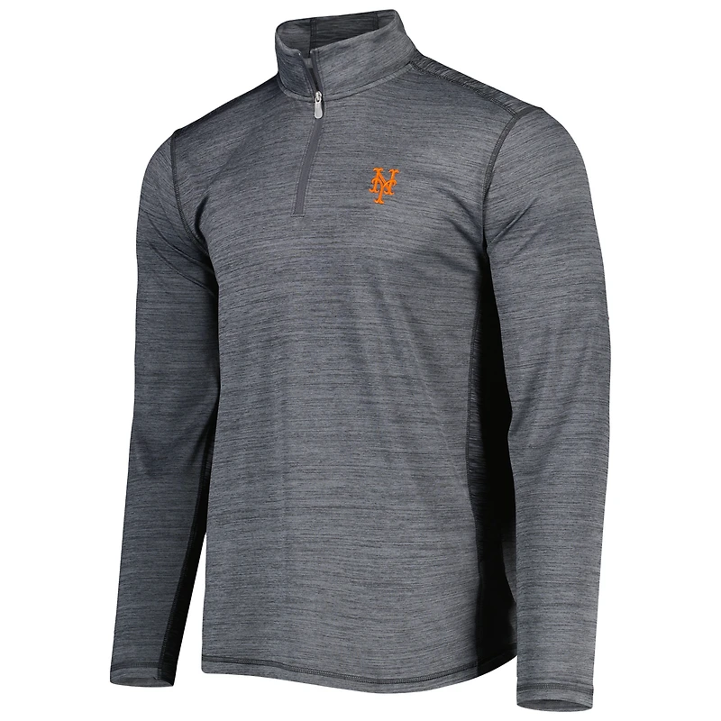 Men's Tommy Bahama Gray New York Mets Delray IslandZone Half-Zip Top
