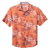 Men's Tommy Bahama Orange New York Mets Coconut Point Isla Palmetta Button-Up COOLMAX Shirt