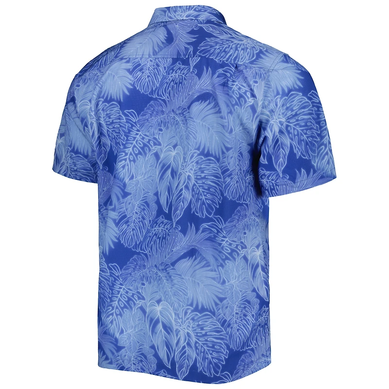 Tommy Bahama Royal New York Mets Coast Luminescent Fronds IslandZone Chemise de camp boutonnée