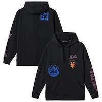 Sweat à capuche TravisMathew noir New York Mets Foul Proof Tri-Blend pour homme