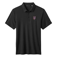 Men's TravisMathew Black New York Mets Playoff Pitch Tri-Blend Polo