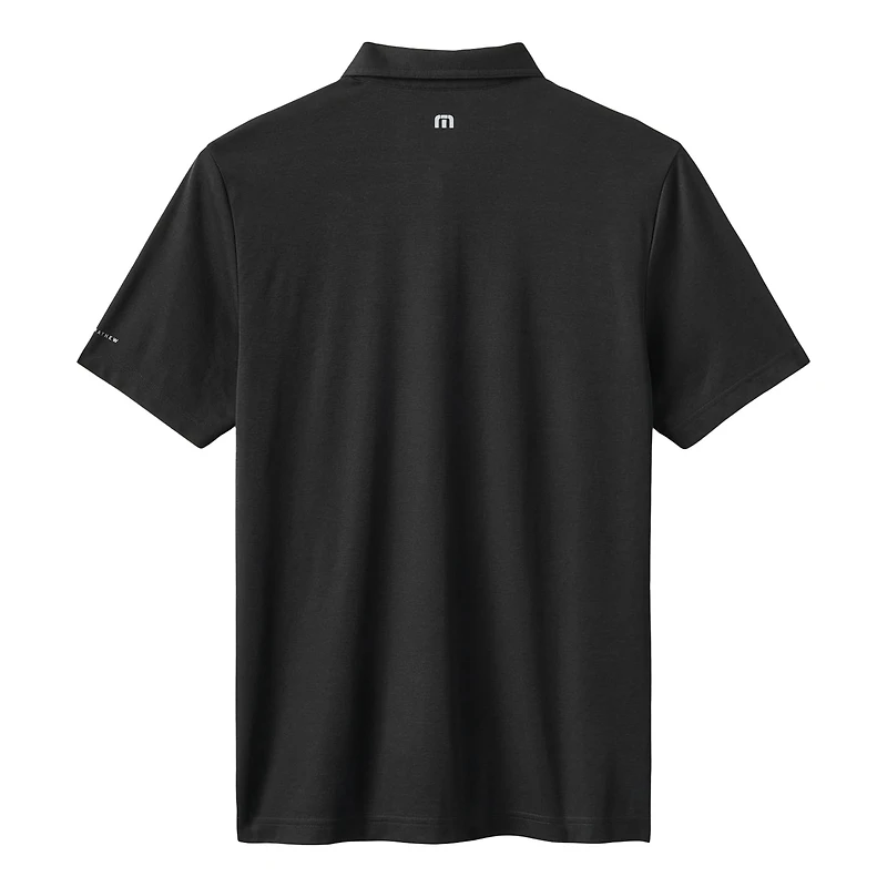 Men's TravisMathew Black New York Mets Playoff Pitch Tri-Blend Polo