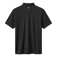 Men's TravisMathew Black New York Mets Playoff Pitch Tri-Blend Polo