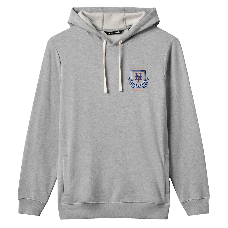 Sweat à capuche en polaire gris New York Mets pour homme, modèle Travis Mathew
