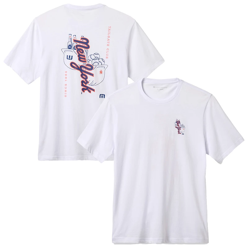 Men's TravisMathew White New York Mets Dugout Dreams T-Shirt