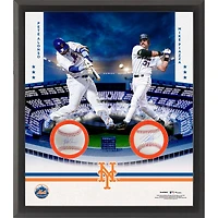 Mike Piazza & Pete Alonso New York Mets Multi-Signed Framed Two Baseball Shadowbox Collage