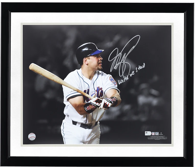 Mike Piazza New York Mets Autographed 16" x 20" September 21 2001 Home Run Spotlight Photograph with "United We Stand" Inscription