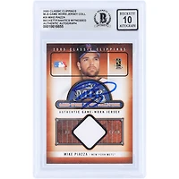 Carte authentifiée par Mike Piazza (New York Mets) – Fleer Classic Clippings GU Relic n° 20 (2005), certifiée par Beckett Fanatics Witnessed (n° 10).