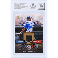 Mike Piazza New York Mets Autographed 2005 Upper Deck All-Star Classics Midsummer Swatches GU Relic #MS-MP Beckett Fanatics Witnessed Authenticated 10 Card
