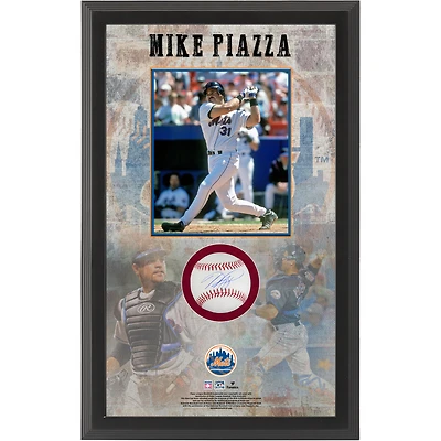 Mike Piazza New York Mets Autographed Baseball Shadow Box
