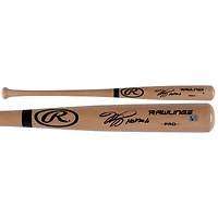 Mike Piazza New York Mets Autographed Blonde Rawlings Pro Bat with "HOF 2016" Inscription