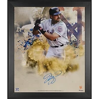Photographie encadrée autographiée de 20" x 24" de Mike Piazza des New York Mets