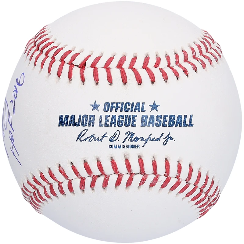 Mike Piazza New York Mets Logo du Temple de la renommée du baseball autographié avec inscription « HOF 2016 »