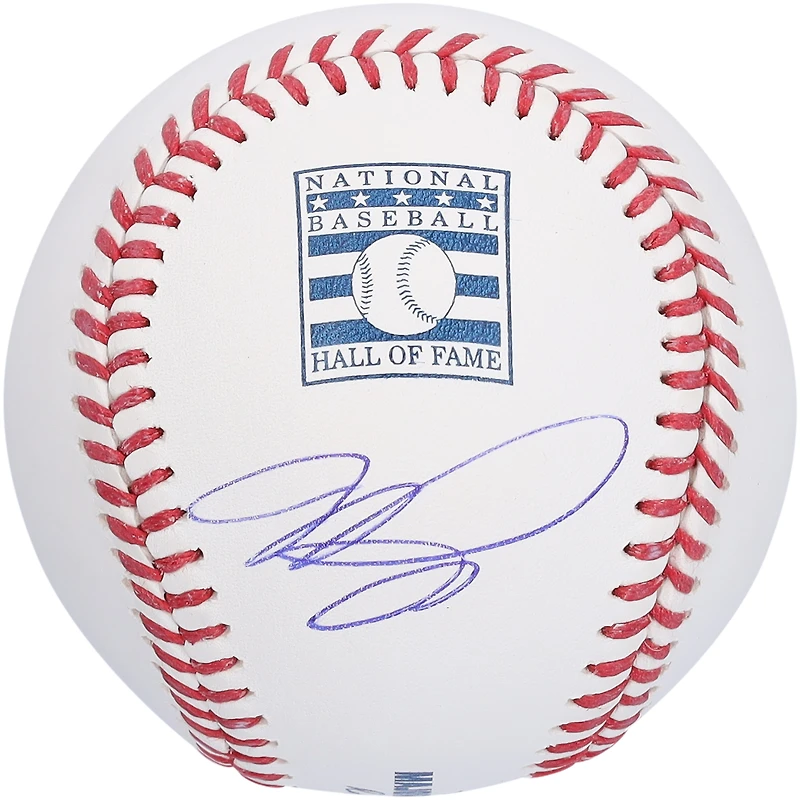 Mike Piazza, le logo autographié du Temple de la renommée des Mets de New York