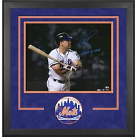 Mike Piazza New York Mets Deluxe Framed Autographed 16" x 20" September 21 2001 Home Run Spotlight Photograph with "United We Stand" Inscription