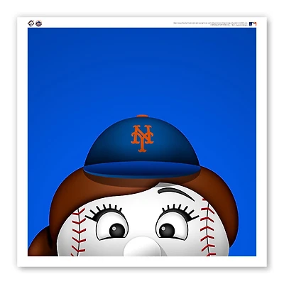 New York Mets 12" x 12" Mrs. Met Poster Print