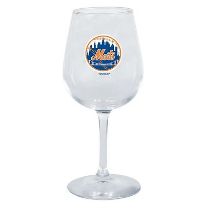 New York Mets 12oz. Stemmed Wine Glass