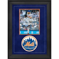 Cadre photo vertical encadré de luxe des Mets de New York de 20 cm x 10 po avec le logo de l'équipe