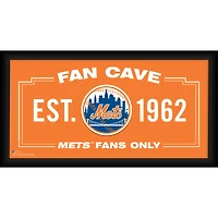 New York Mets Framed 10" x 20" Fan Cave Collage