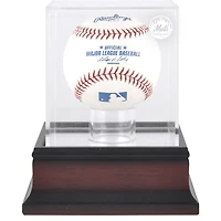 New York Mets Mahogany Baseball Logo Display Case