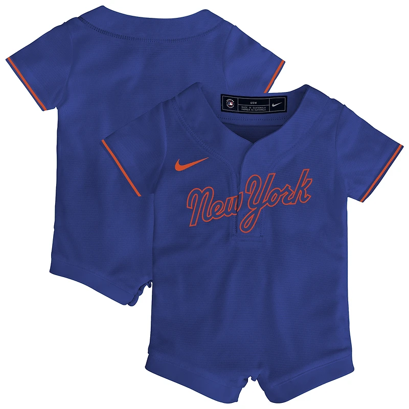 Newborn & Infant Nike Royal New York Mets Alternate Replica Romper Jersey