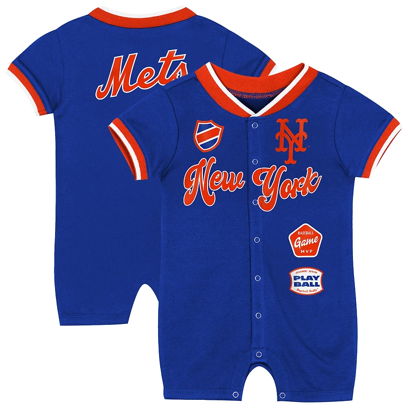 Combinaison à pinces pour nouveau-né Outerstuff Royal New York Mets