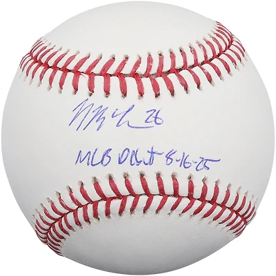 Nolan McLean New York Mets Autographed Baseball with "MLB Debut 8-16-25" Inscription