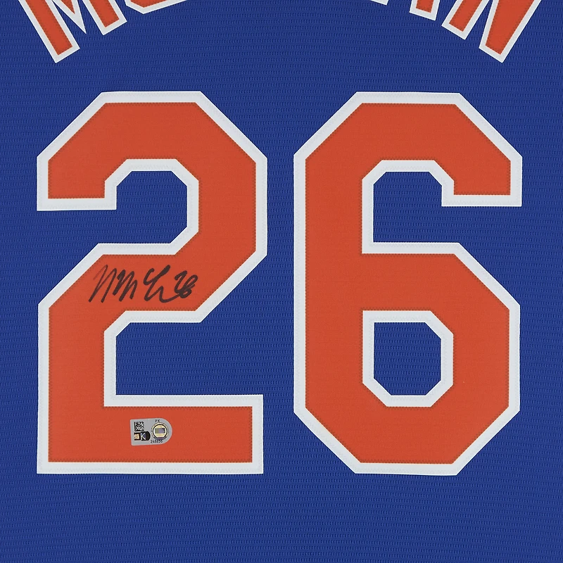 Maillot réplique Nike royal autographié par Nolan McLean des Mets de New York