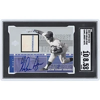 Nolan Ryan New York Mets Autographed 2000 Upper Deck Game Used Relic #H-NRM SGC Authenticated 8.5/10 Card