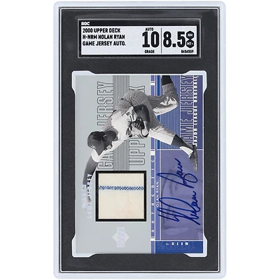 Nolan Ryan New York Mets Autographed 2000 Upper Deck Game Used Relic #H-NRM SGC Authenticated 8.5/10 Card
