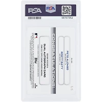 Pete Alonso & Brett Baty New York Mets Autographed 2023 Topps Chrome Update Dual Auto Red Refractor #DA-ABA #5/5 PSA Authenticated 9 Card