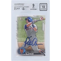 Pete Alonso New York Mets Autographié 2016 Bowman Draft 1st Bowman #BD-92 Beckett Fanatics Witnessed Authenticated 9/10 Rookie Card