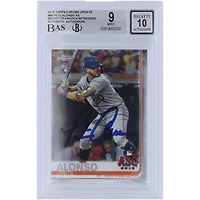 Pete Alonso, New York Mets, carte de recrue autographiée Topps Chrome Update n° 86 Beckett 2019, vue par des fans, 9/10