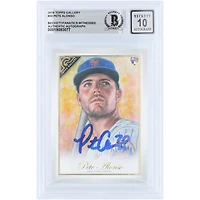 Pete Alonso New York Mets Autographed 2019 Topps Gallery #24 Beckett Fanatics Witnessed Authenticated 10 Rookie Card