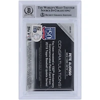 Pete Alonso New York Mets Autographed 2019 Topps Update 150th Anniversary Commemorative Relic #AMP-PA Beckett Fanatics Witnessed Authenticated 9/10 Rookie Card