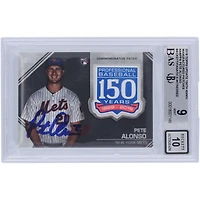 Pete Alonso New York Mets Autographed 2019 Topps Update 150th Anniversary Commemorative Relic #AMP-PA Beckett Fanatics Witnessed Authenticated 9/10 Rookie Card